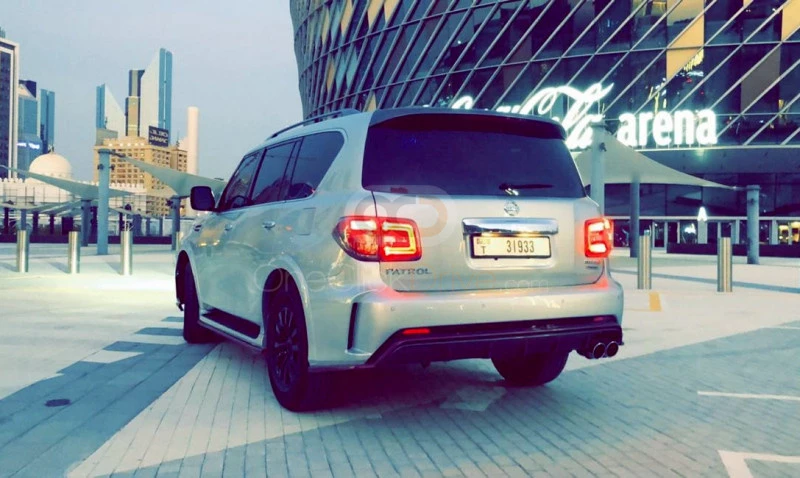 Silver Nissan Patrol Nismo 2019 for rent in Dubai 6